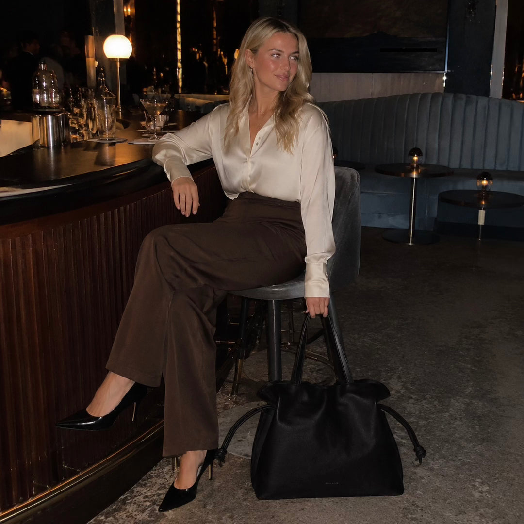 Large Emma Laptop Tote - Black