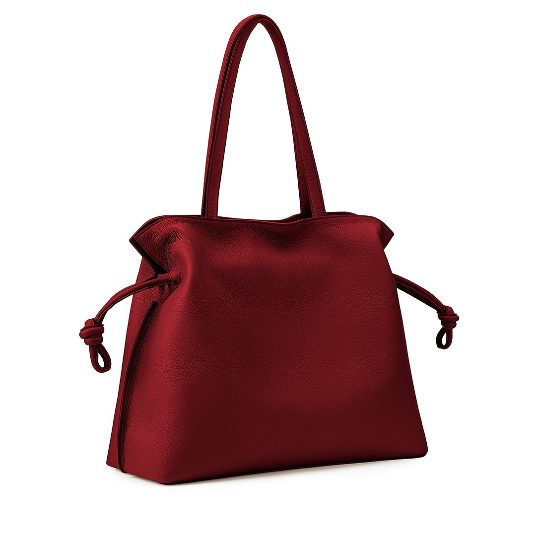 Large Emma Laptop Tote - Cherry Red