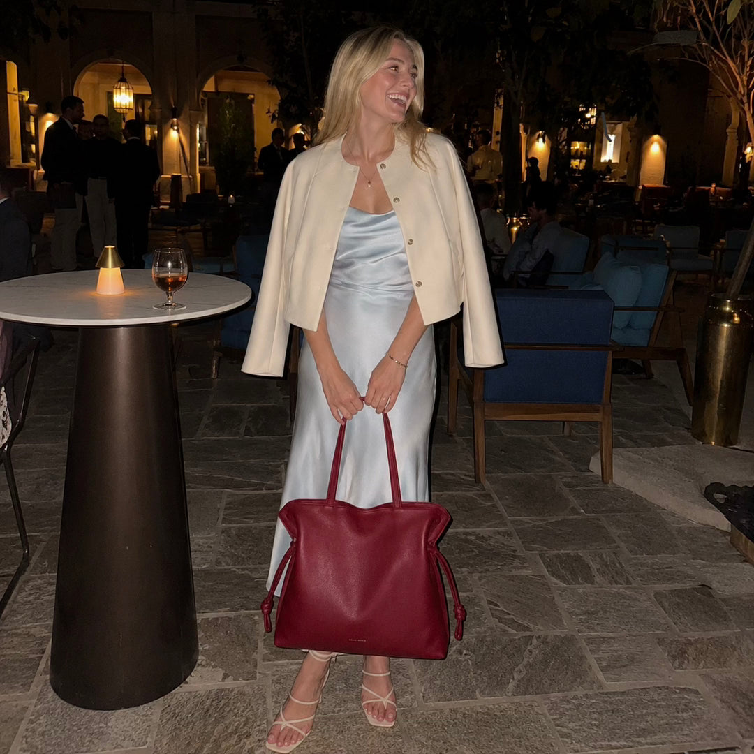 Large Emma Laptop Tote - Cherry Red