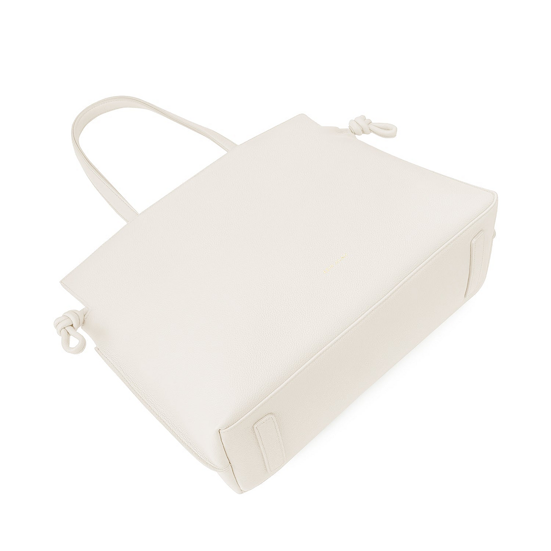 Large Emma Laptop Tote - White