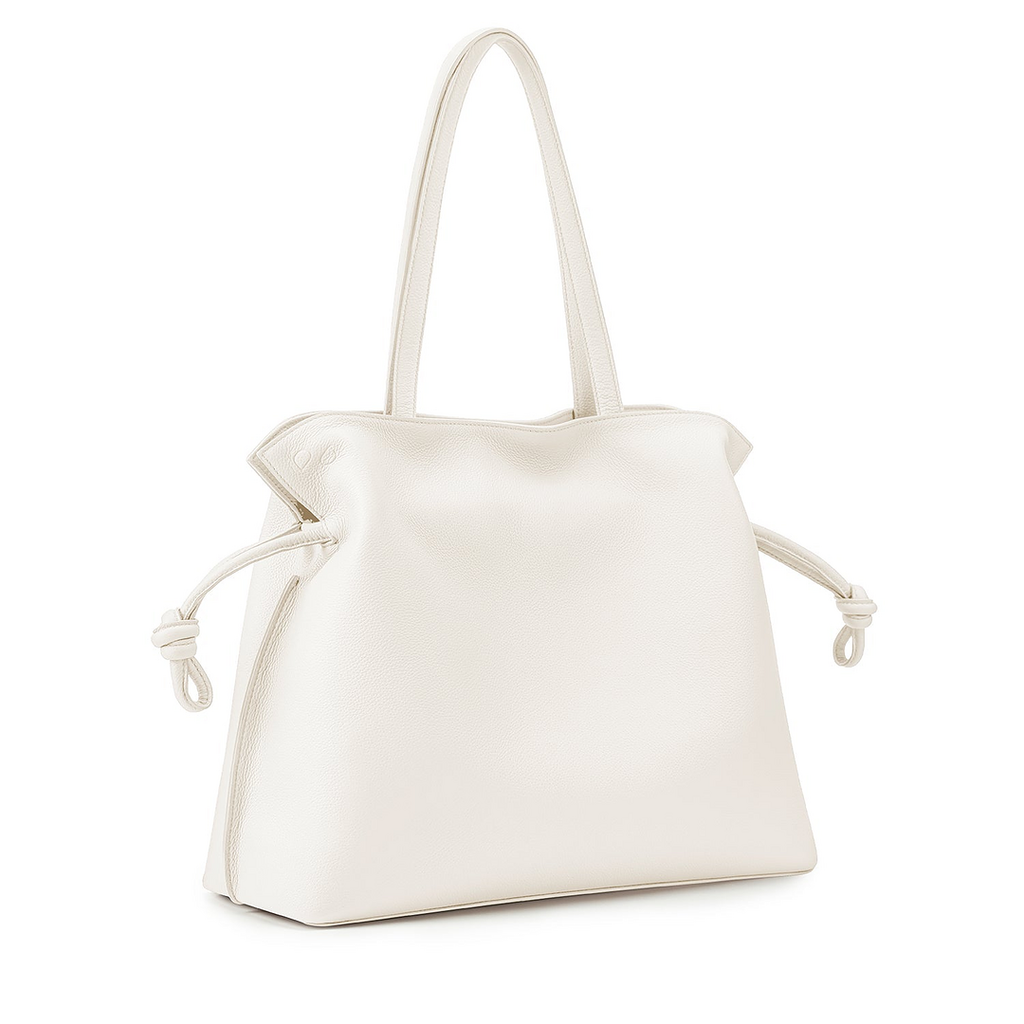 Large Emma Laptop Tote - White