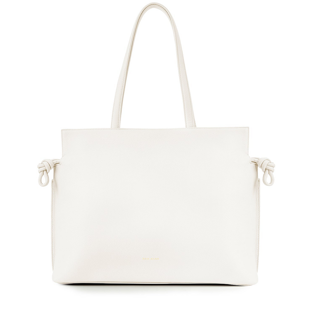 Large Emma Laptop Tote - White
