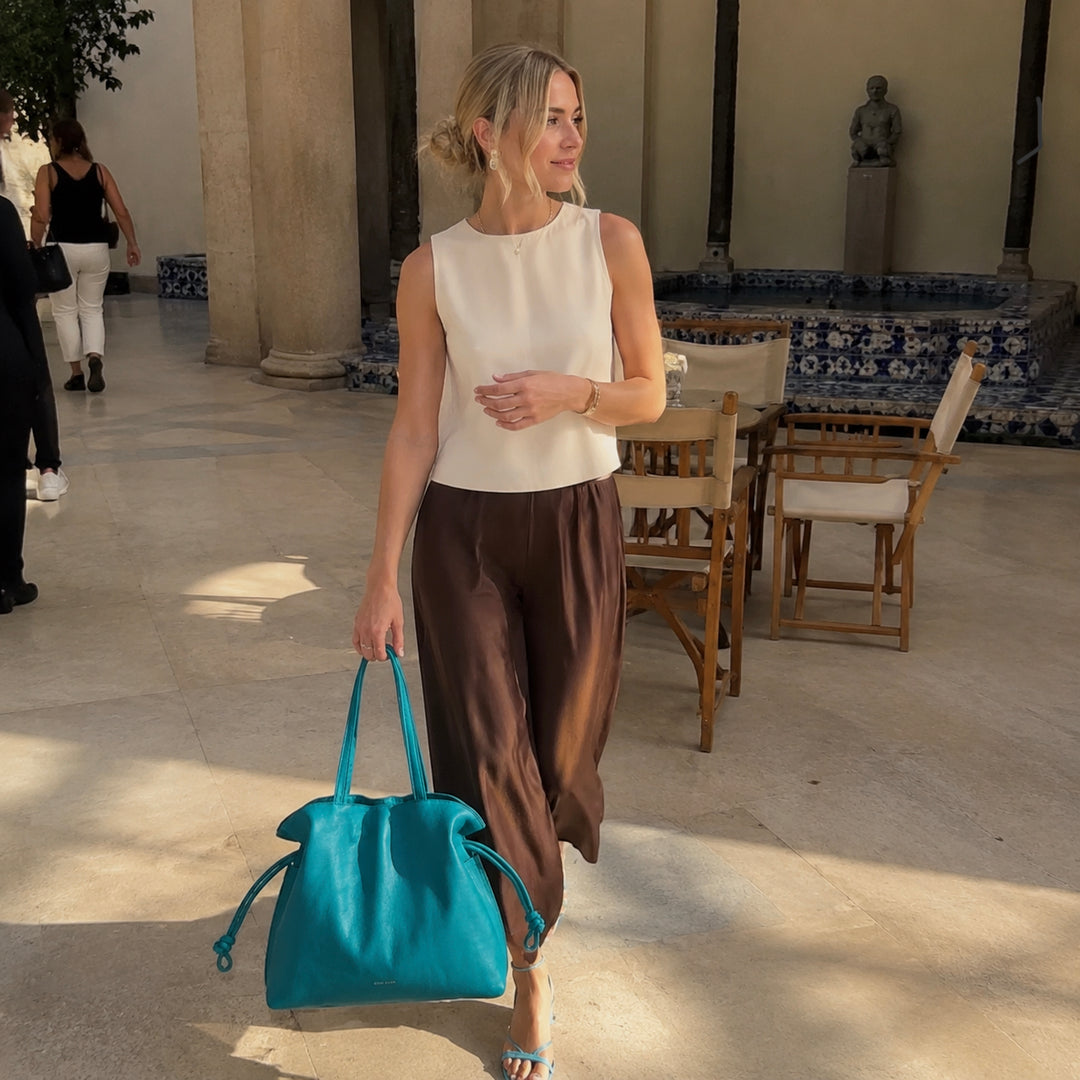 Large Emma Laptop Tote - Teal