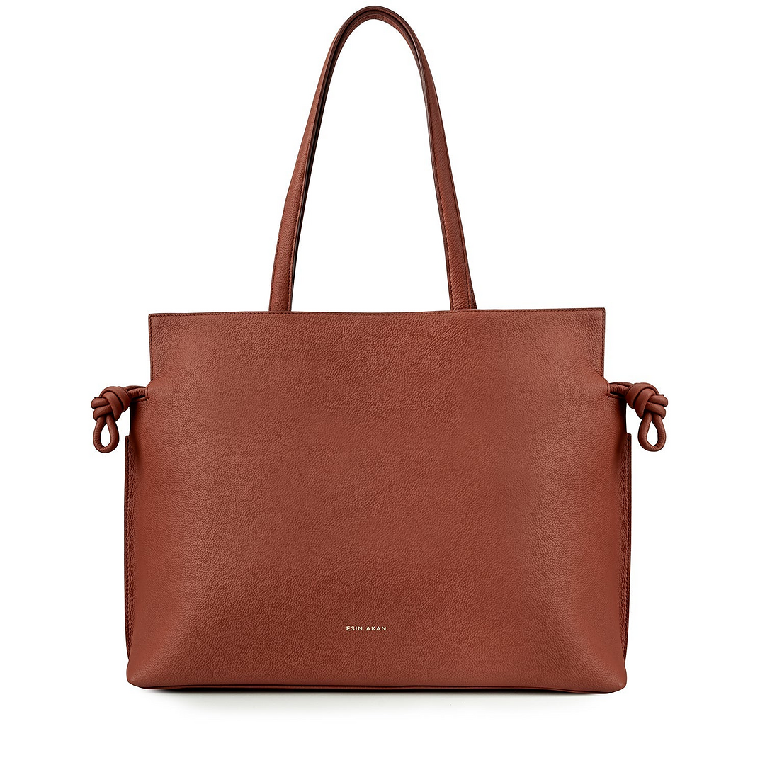 Large Emma Laptop Tote - Tan