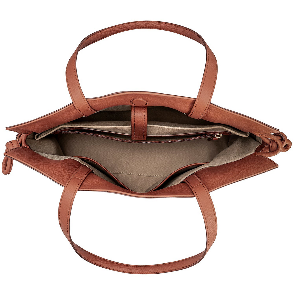 Large Emma Laptop Tote - Tan