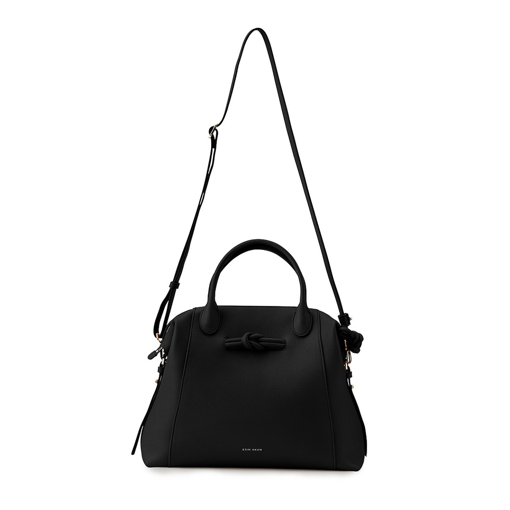 Wimbledon Leather Laptop Backpack - Black