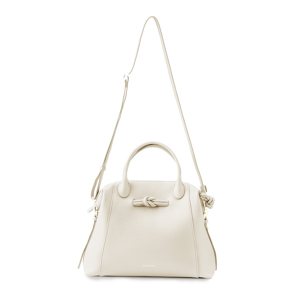 Wimbledon Leather Laptop Backpack - White