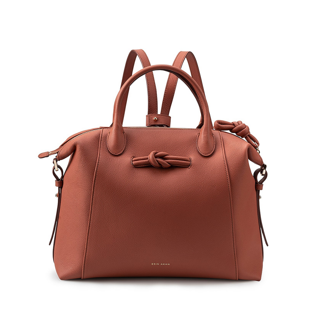 Wimbledon Leather Laptop Backpack - Tan