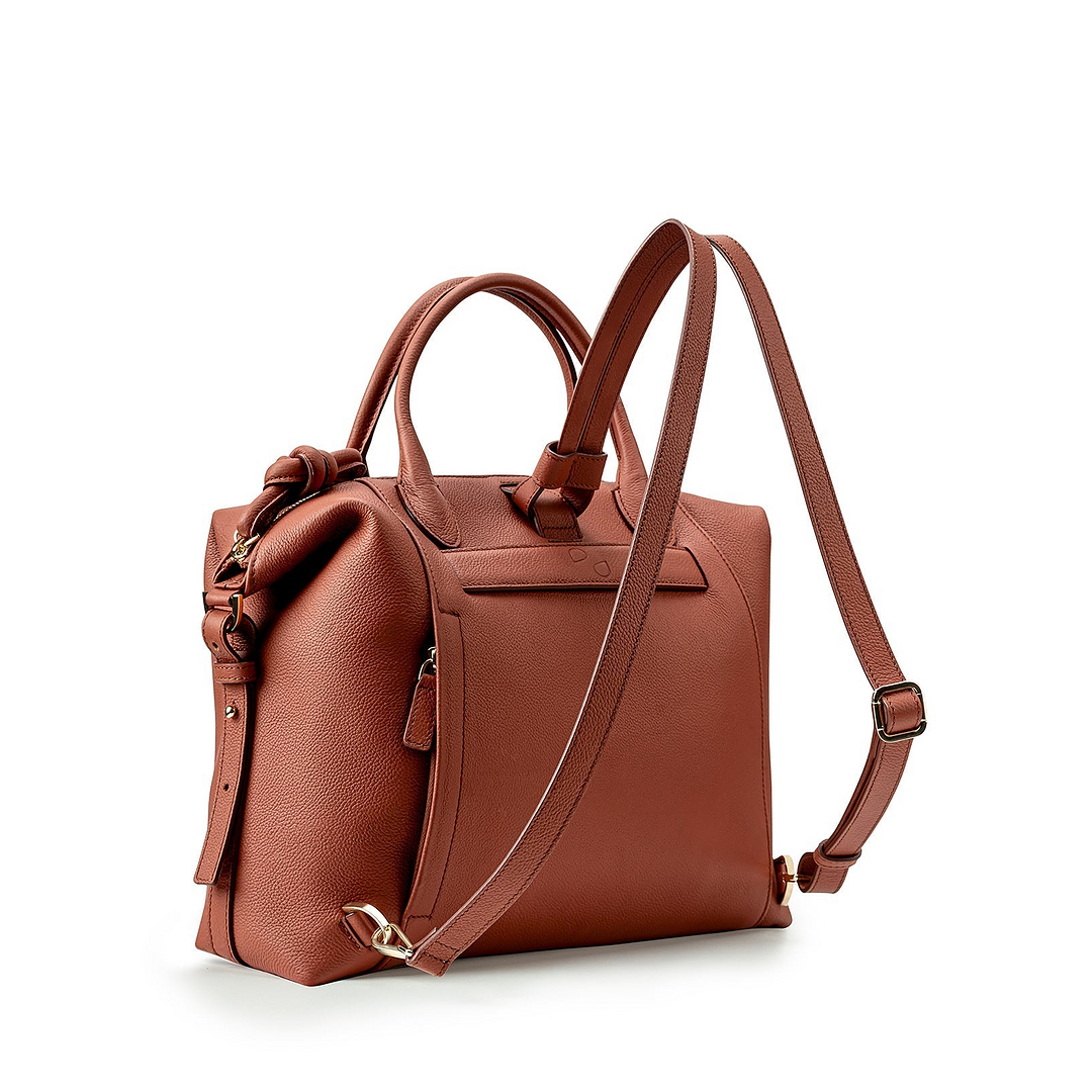 Wimbledon Leather Laptop Backpack - Tan