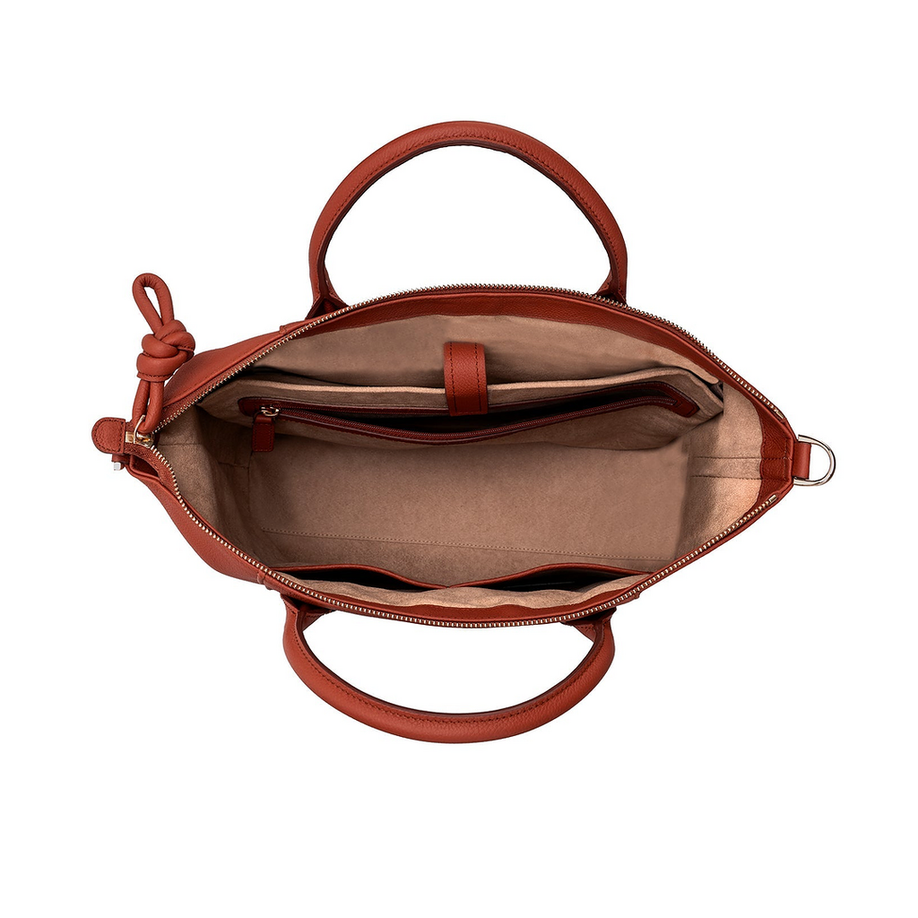 Wimbledon Leather Laptop Backpack - Tan