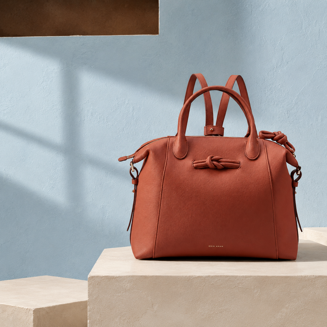 Wimbledon Leather Laptop Backpack - Tan