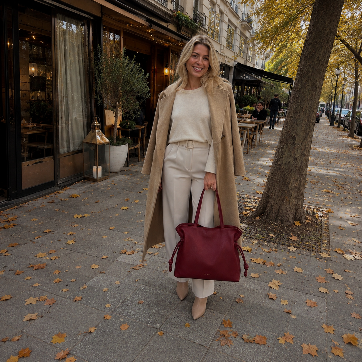 Large Emma Laptop Tote - Cherry Red