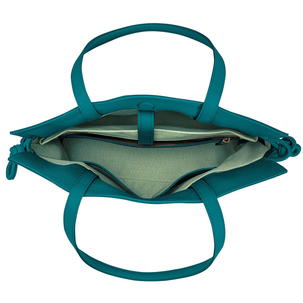 Large Emma Laptop Tote - Teal
