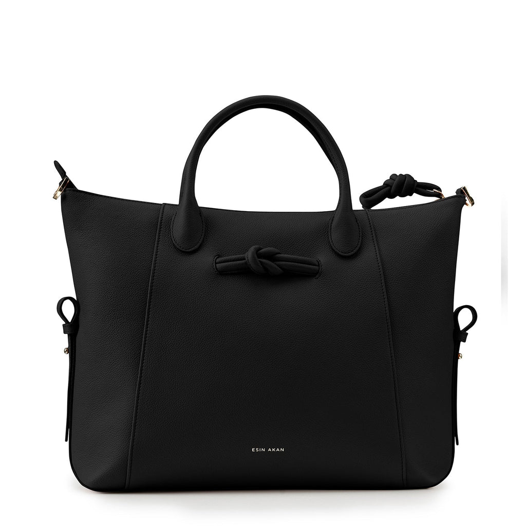 Wimbledon Leather Laptop Backpack - Black