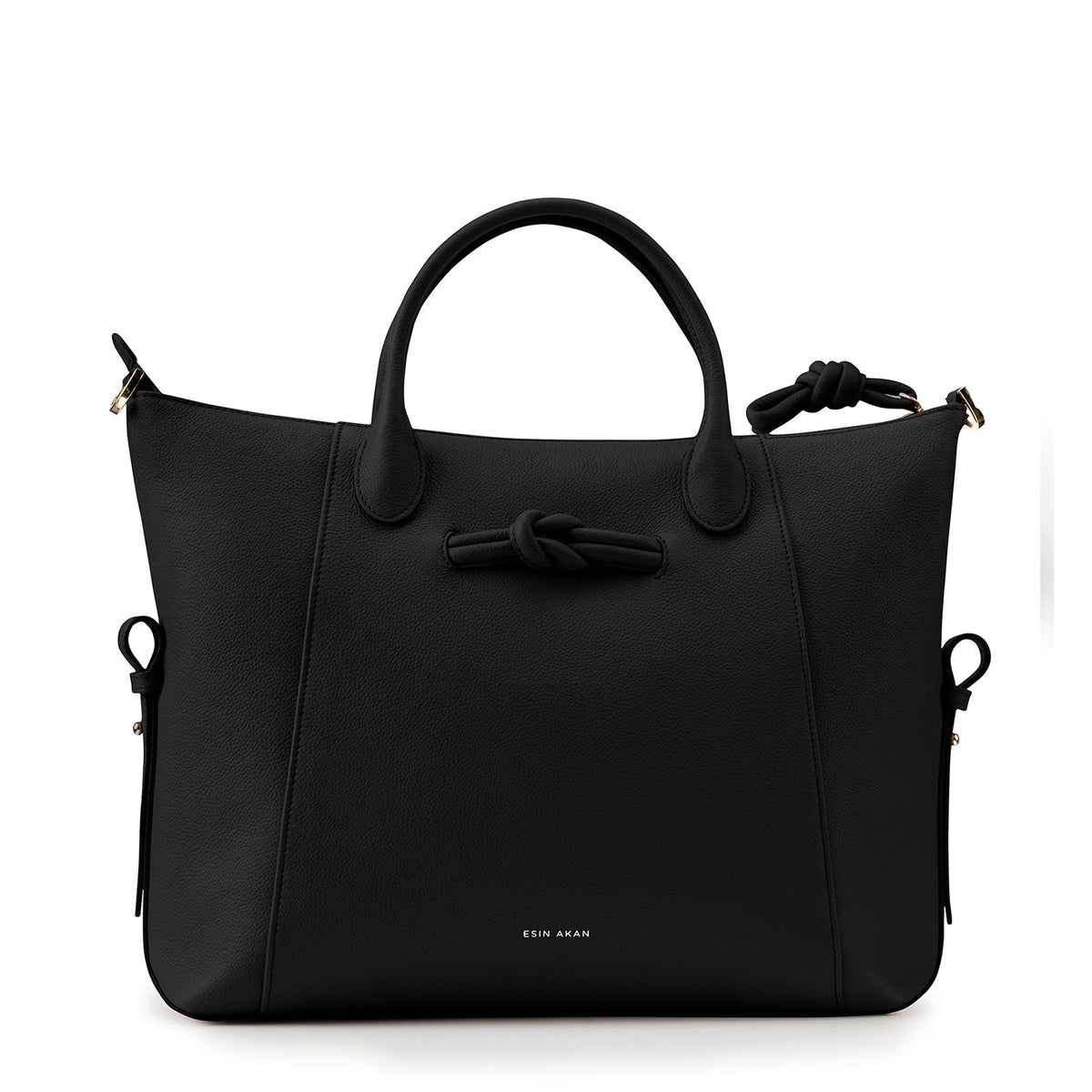 Wimbledon Leather Laptop Backpack - Black