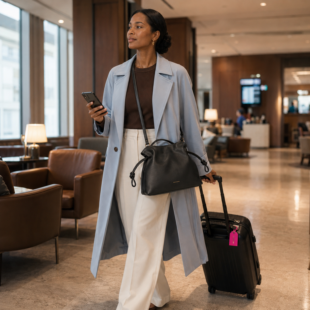 Midi Emma Convertible Tote - Black