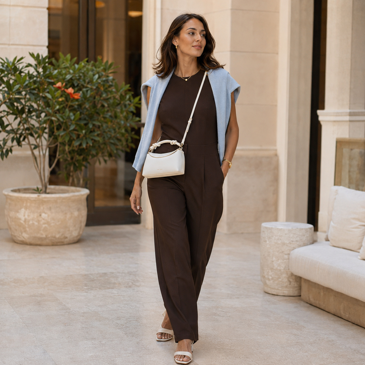 Midi Sloane Multiway Crossbody - White