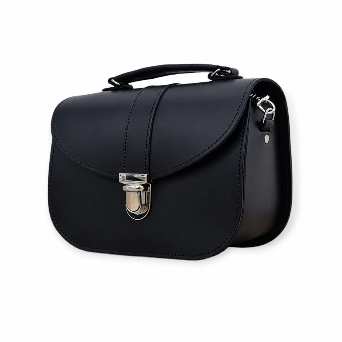 Olympia Handmade Leather Bag - Black