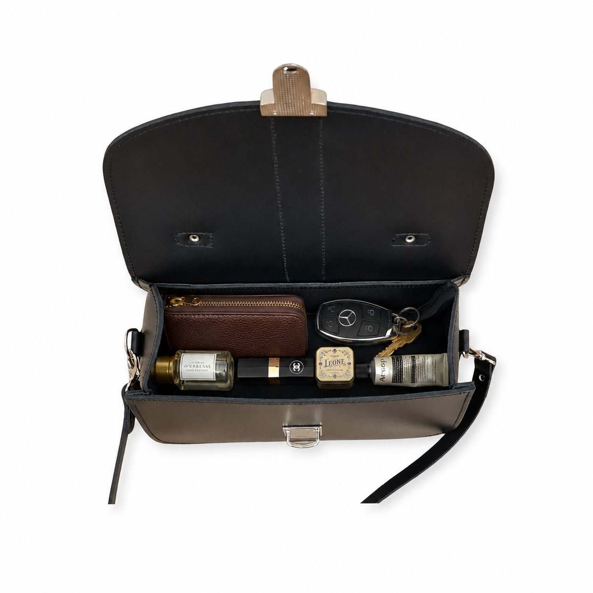 Olympia Handmade Leather Bag - Black