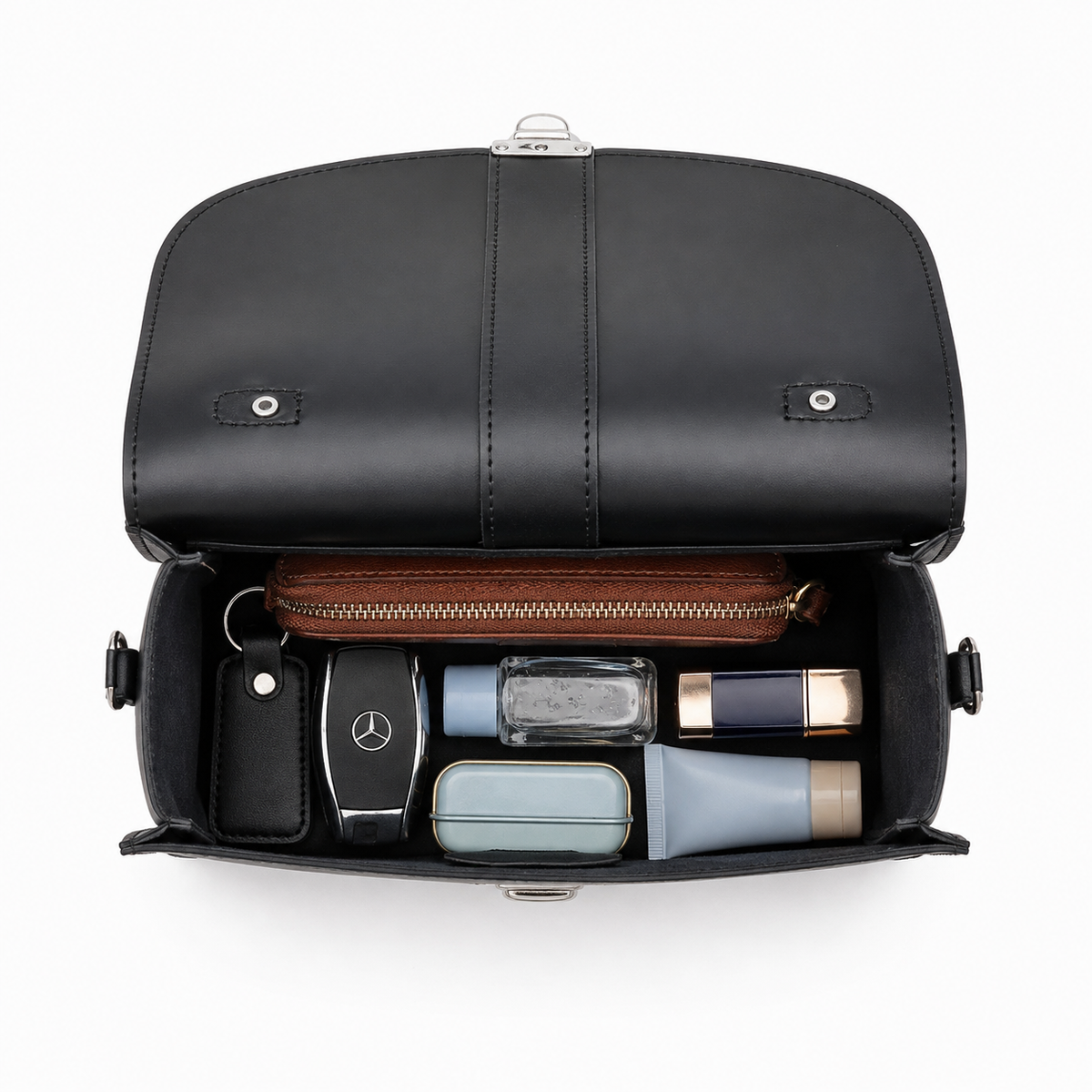 Olympia Handmade Leather Bag - Black