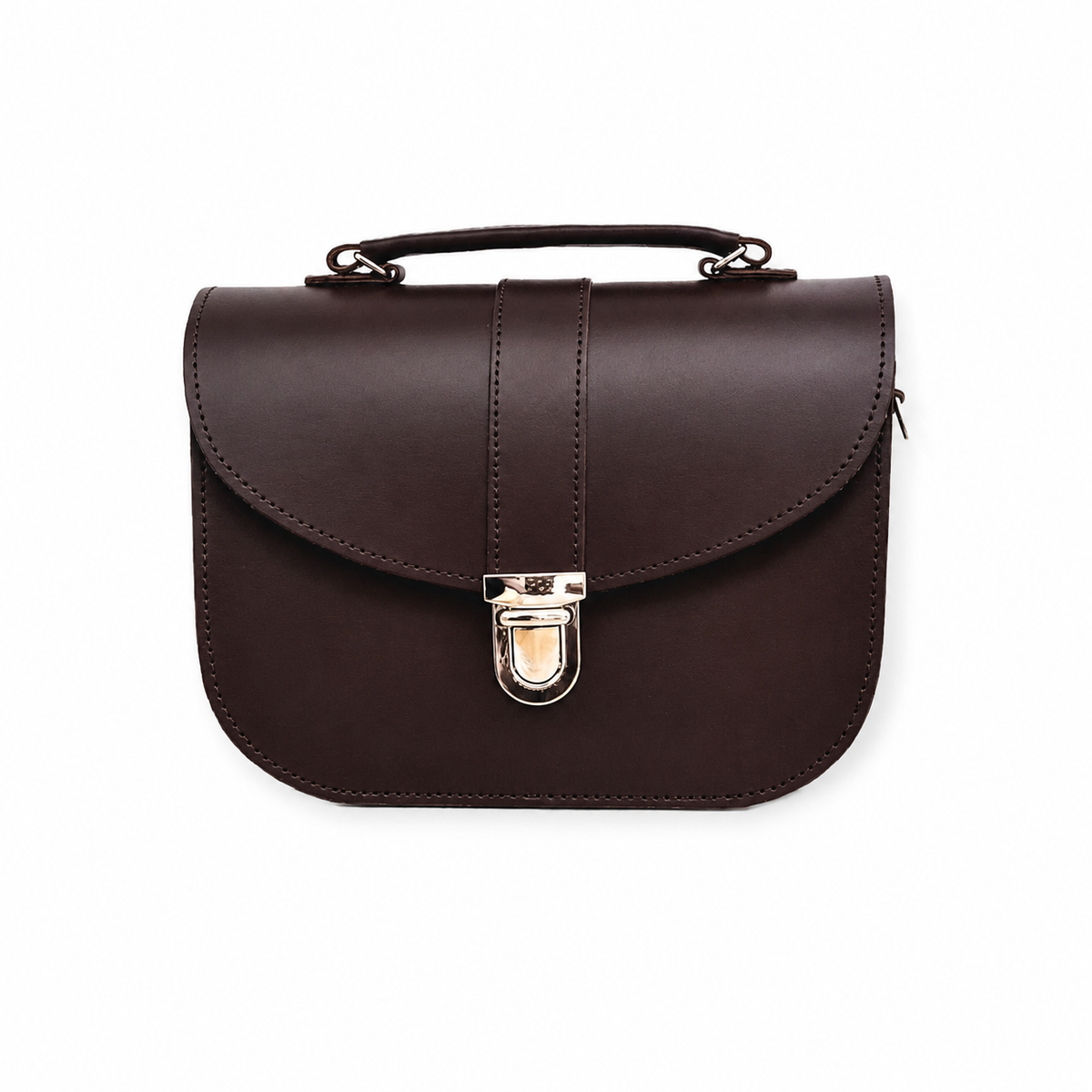 Olympia Handmade Leather Bag - Dark Brown