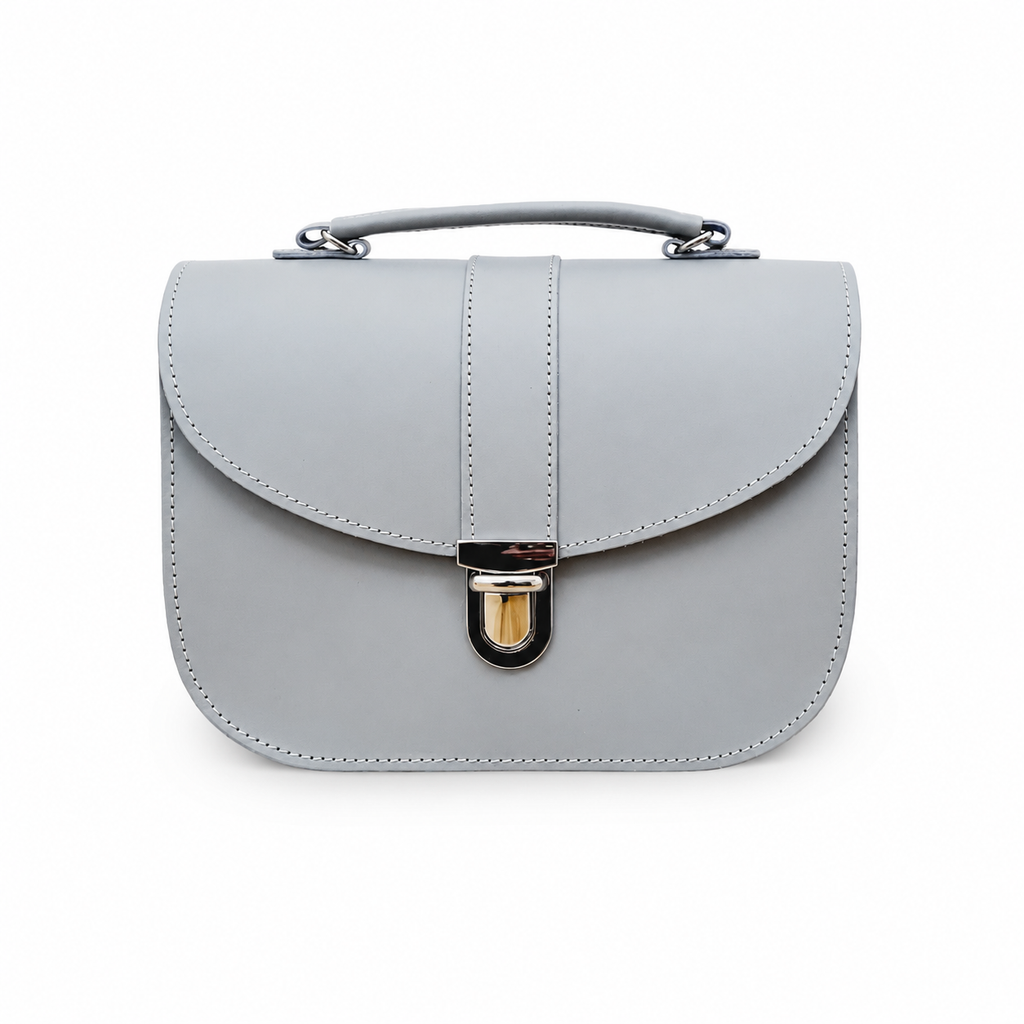 Olympia Handmade Leather Bag - Ghost Grey