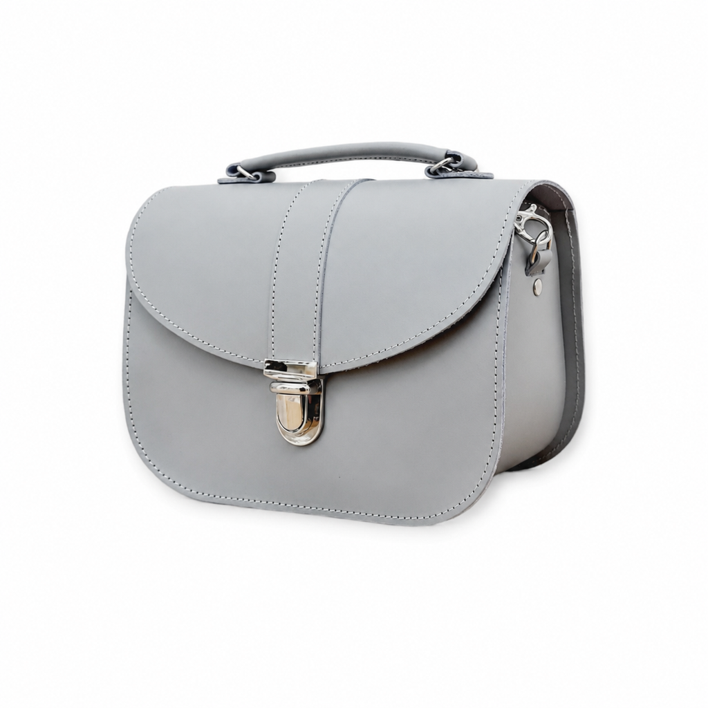 Olympia Handmade Leather Bag - Ghost Grey