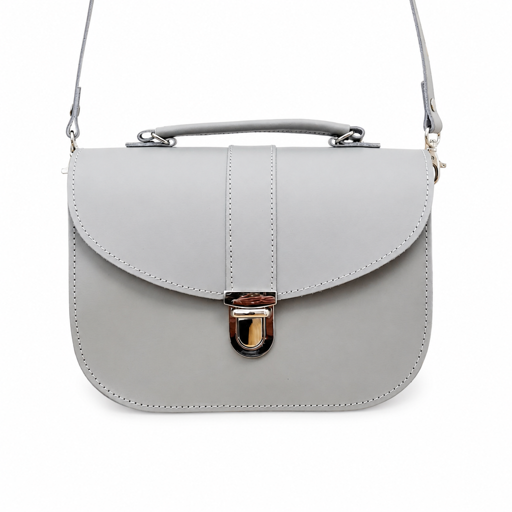 Olympia Handmade Leather Bag - Ghost Grey