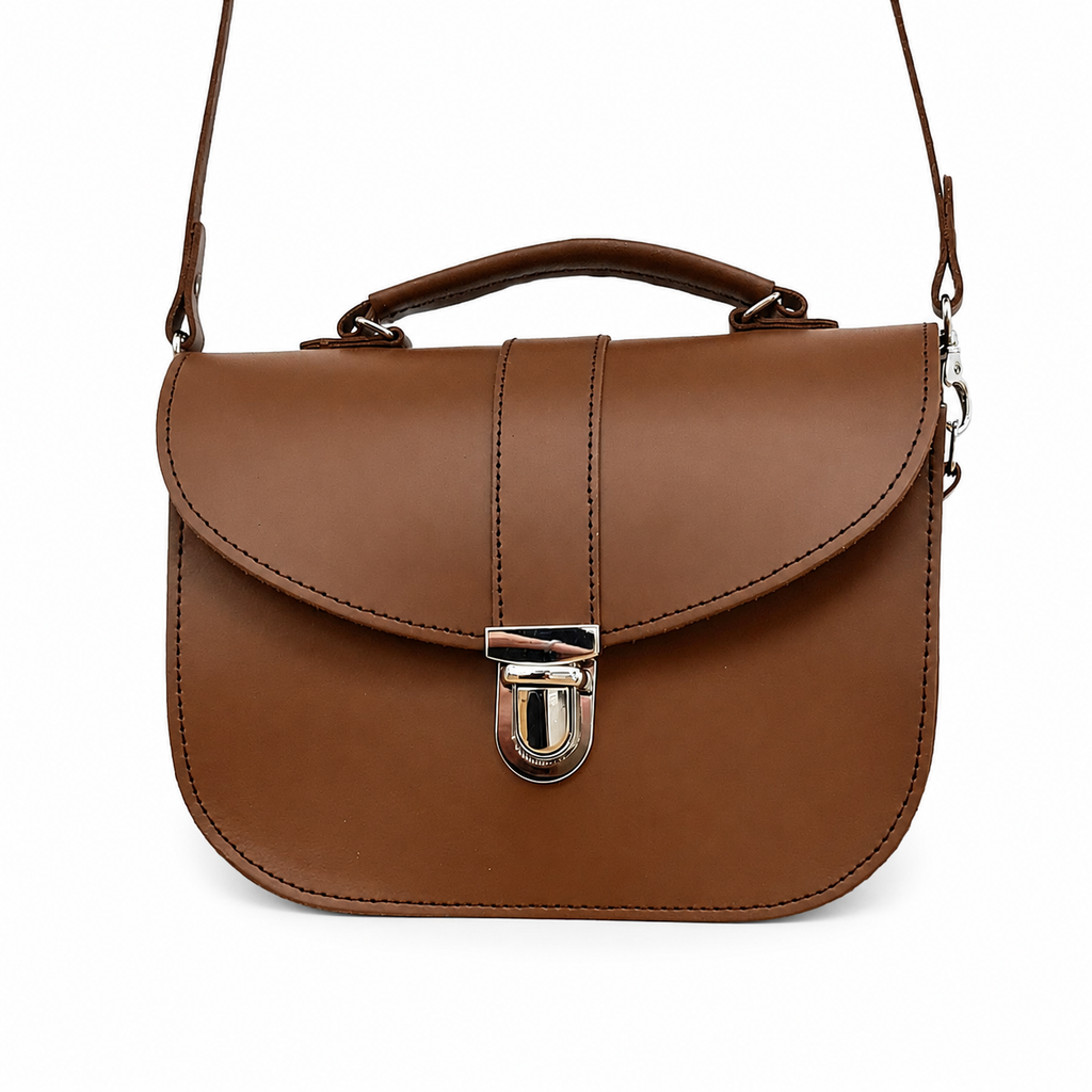 Olympia Handmade Leather Bag - Chestnut
