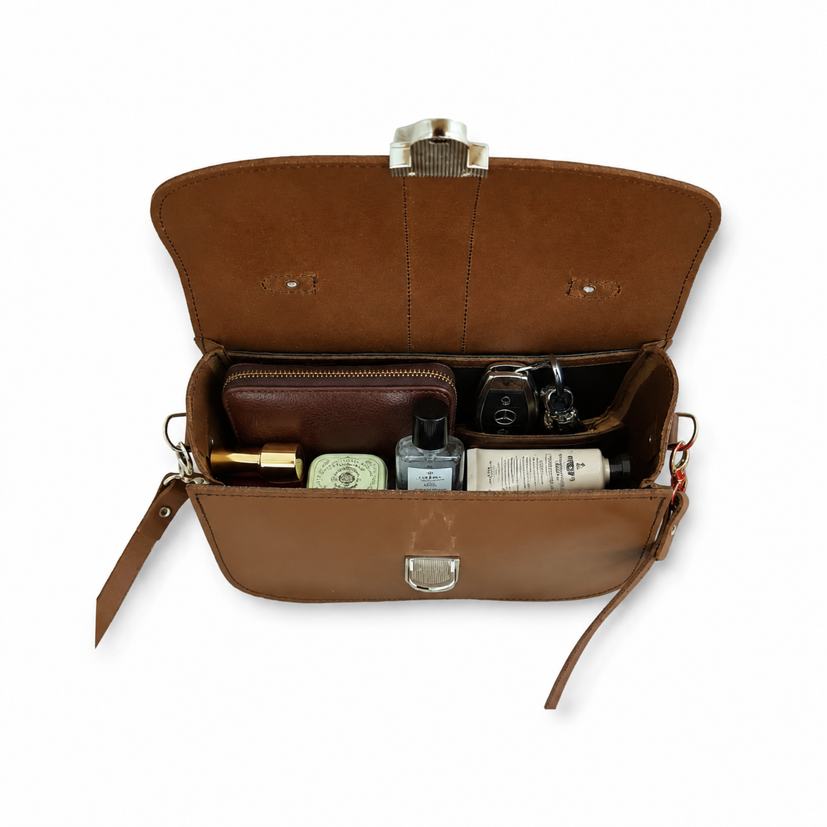 Olympia Handmade Leather Bag - Chestnut
