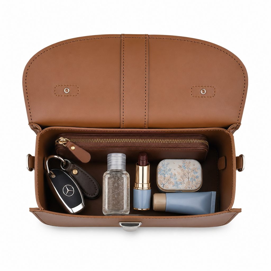 Olympia Handmade Leather Bag - Chestnut