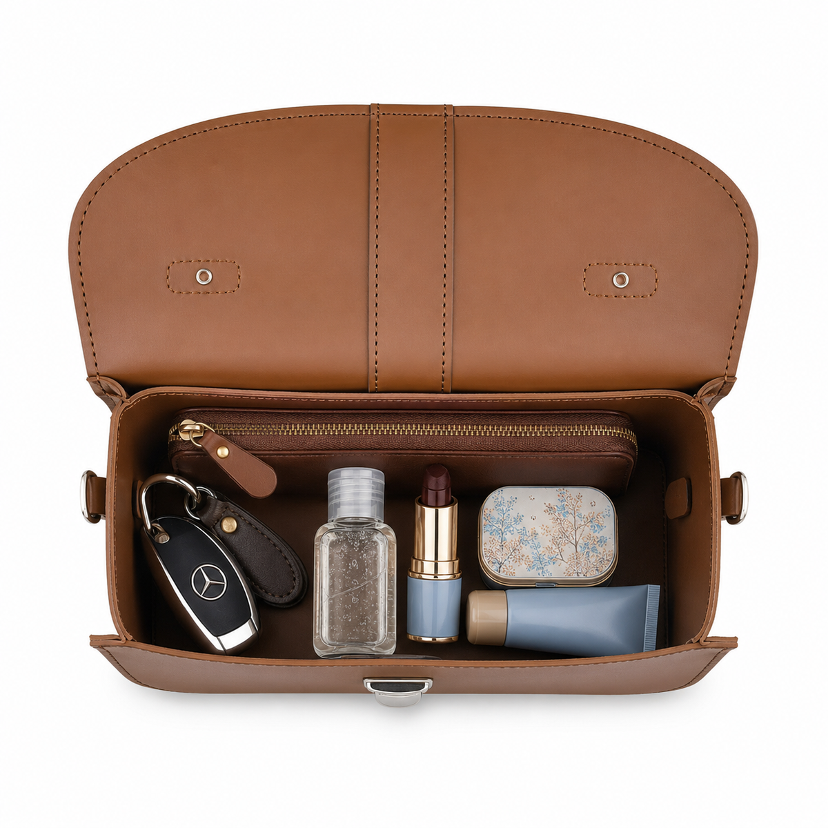 Olympia Handmade Leather Bag - Chestnut