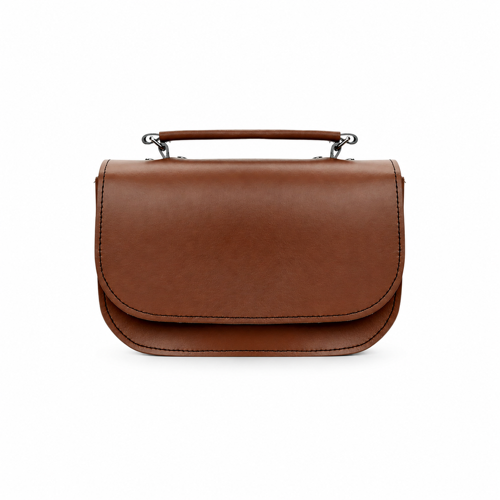 Aura Handmade Leather Bag - Chestnut