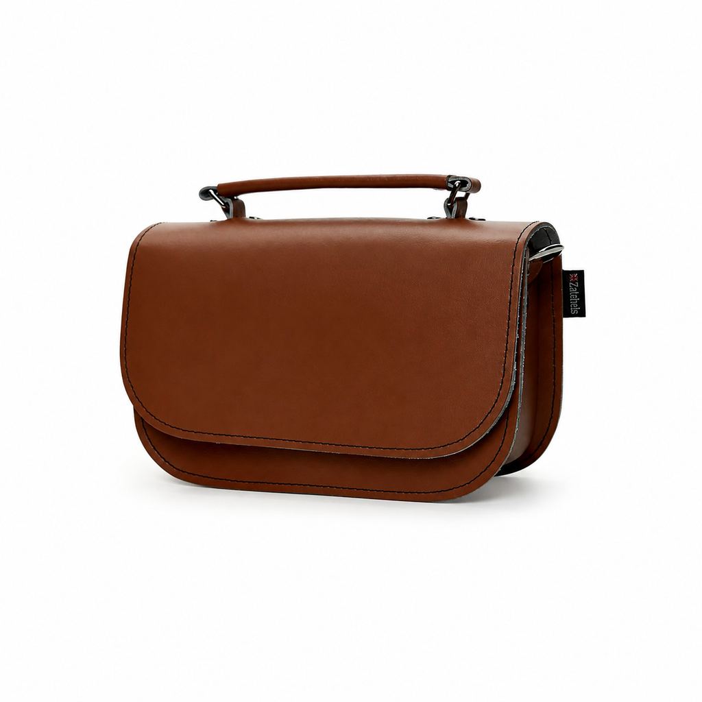 Aura Handmade Leather Bag - Chestnut