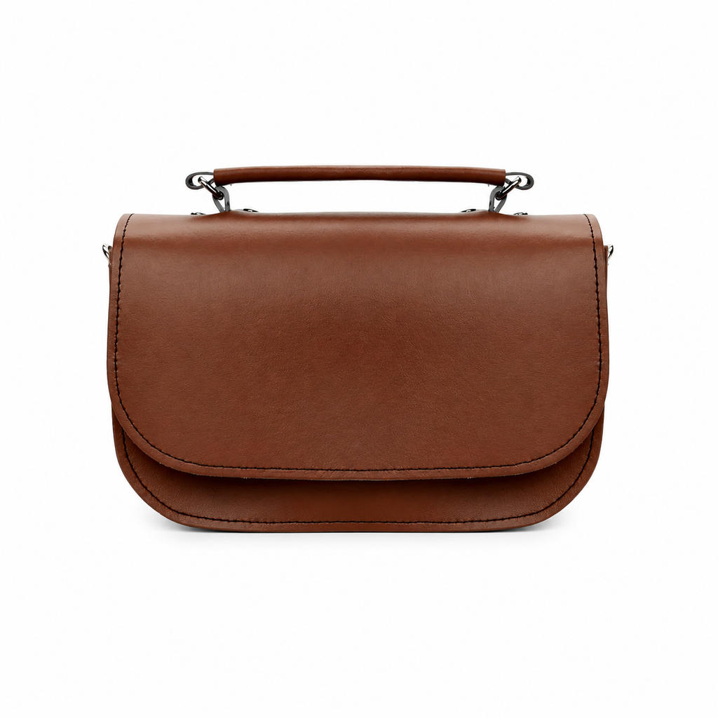 Aura Handmade Leather Bag - Chestnut