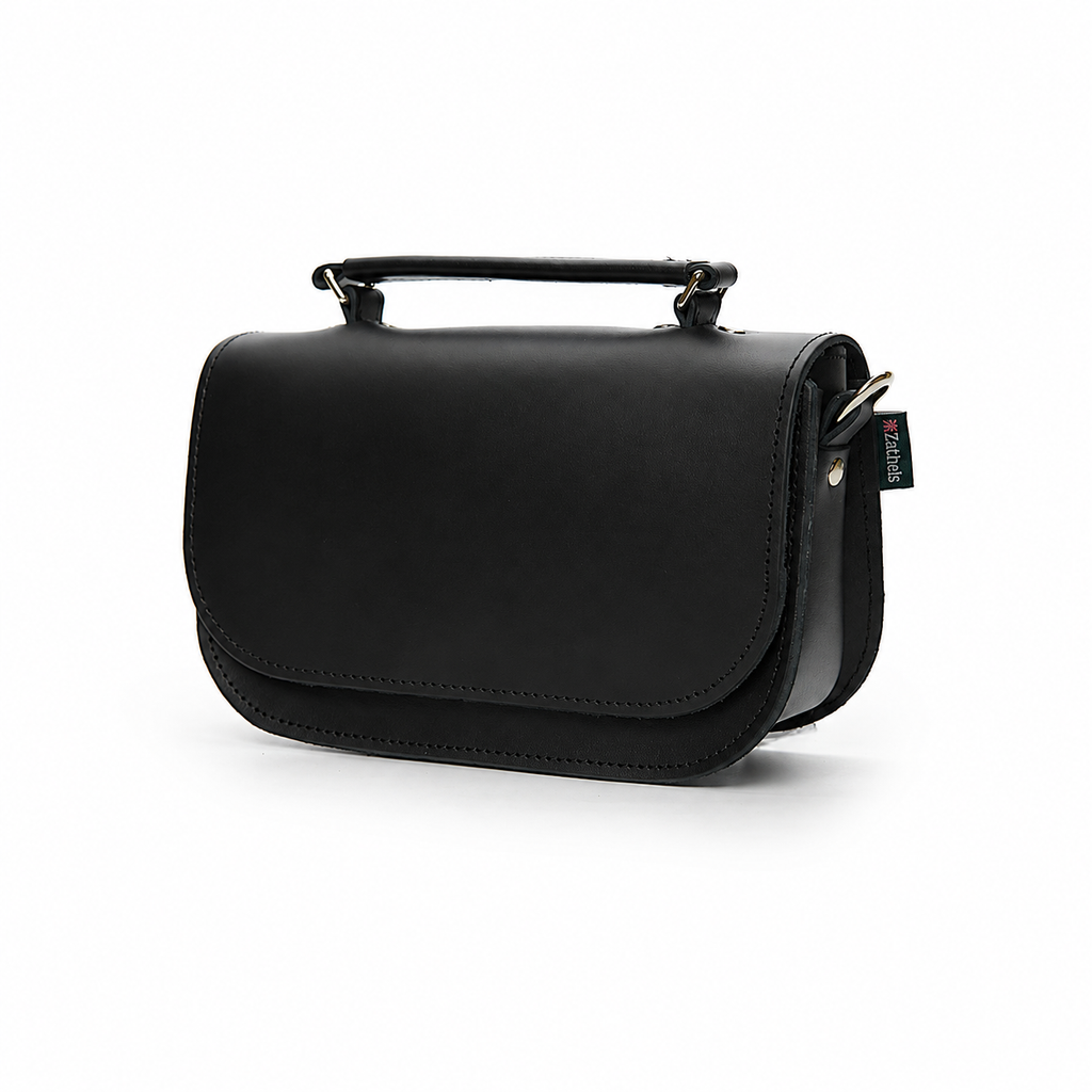 Aura Handmade Leather Bag - Black