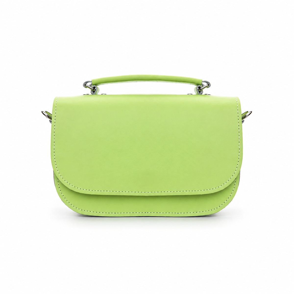 Aura Handmade Leather Bag - Grass Green