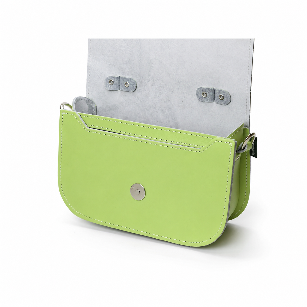 Aura Handmade Leather Bag - Grass Green
