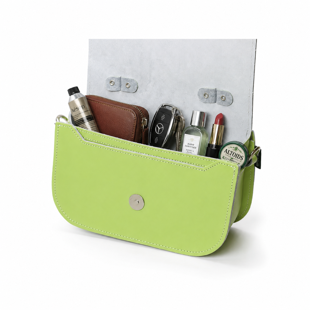 Aura Handmade Leather Bag - Grass Green