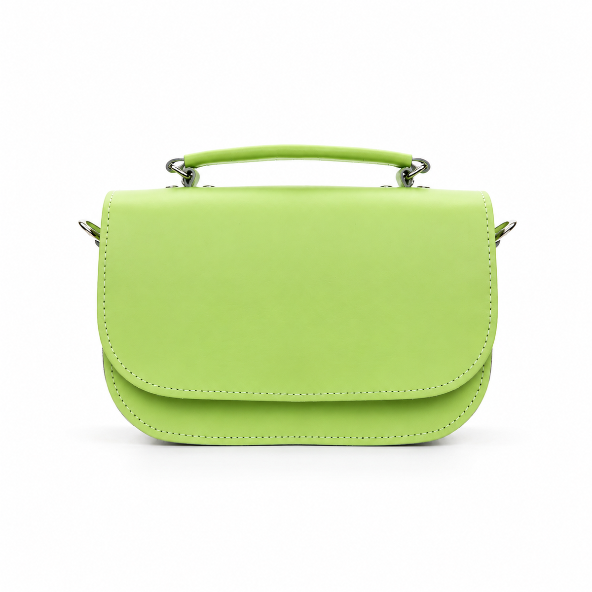 Aura Handmade Leather Bag - Grass Green