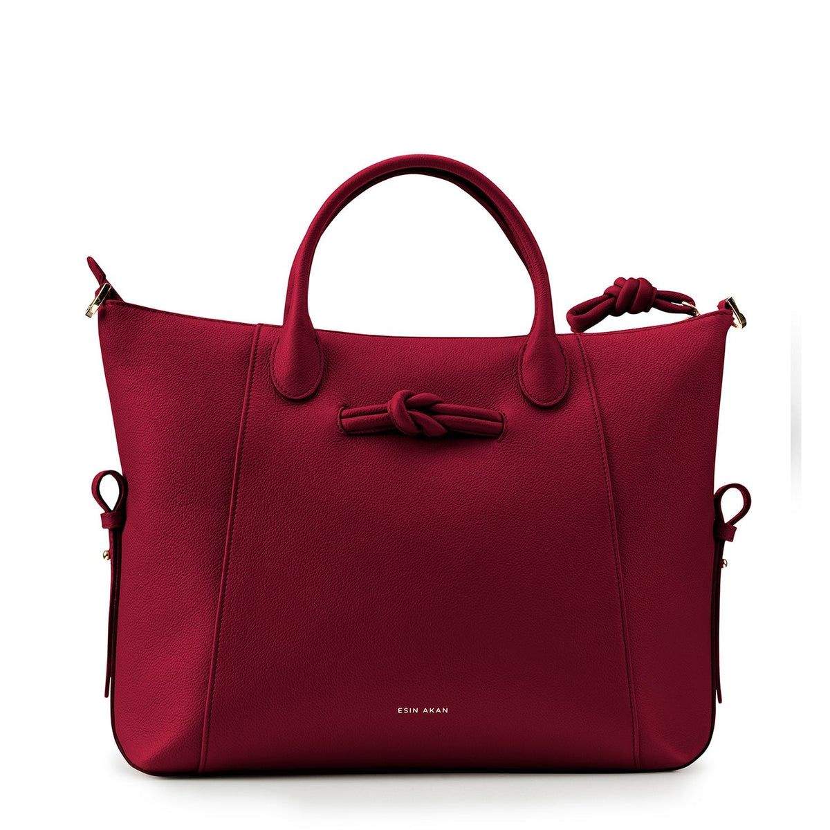 Wimbledon Leather Laptop Backpack - Cherry Red