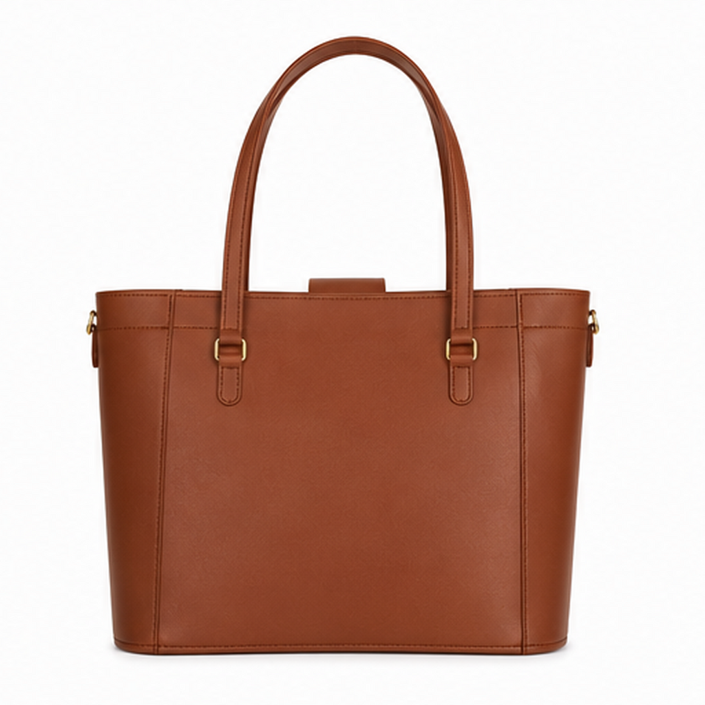Leather Mini Twist Lock - Tan