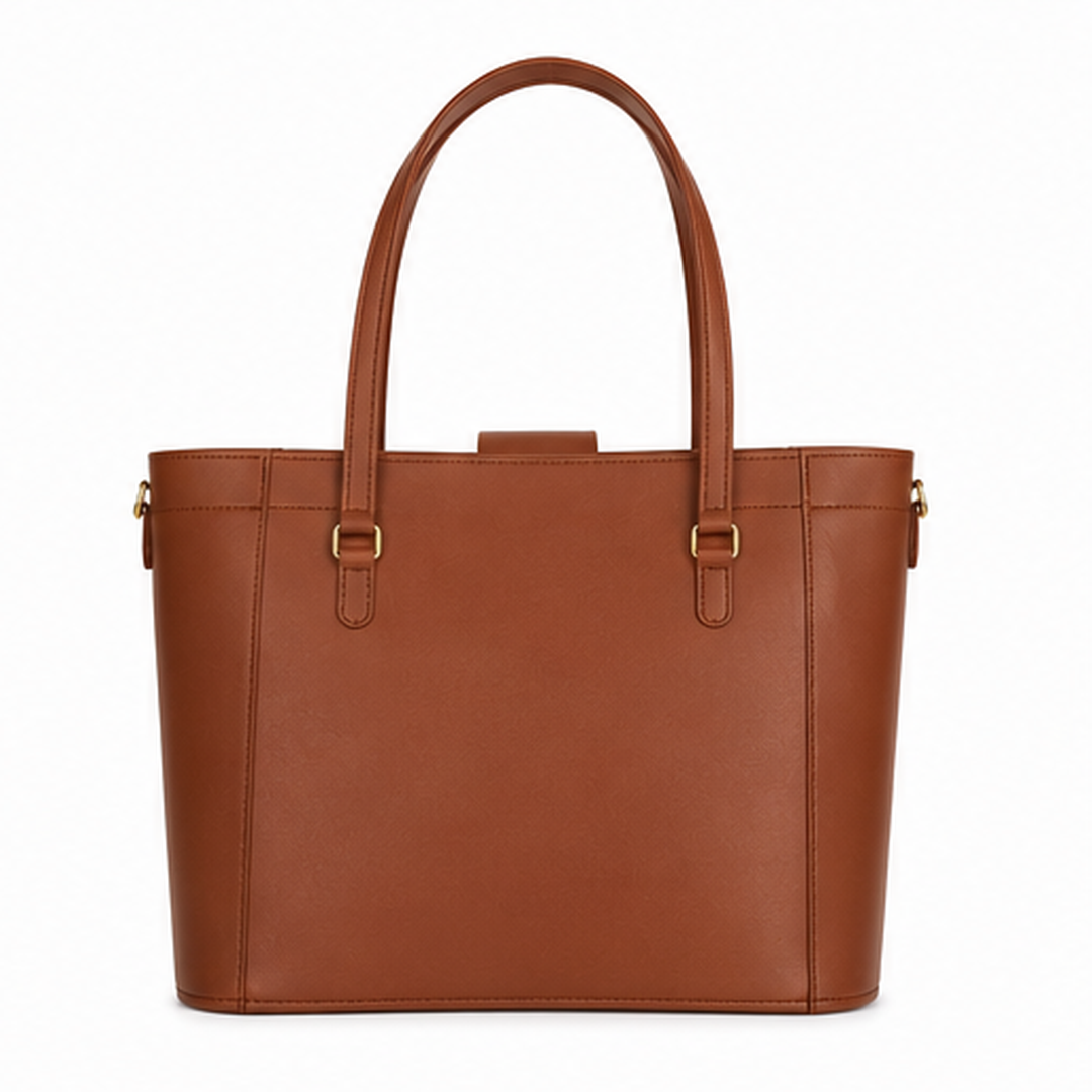 Leather Mini Twist Lock - Tan
